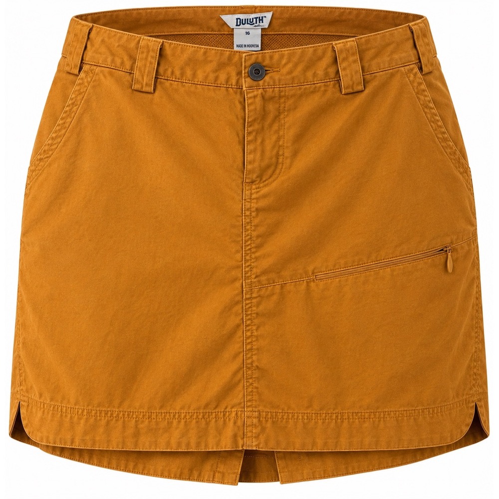 Duluth Trading Co Skort Size 16 Mustard Orange Hiking Utility Pockets